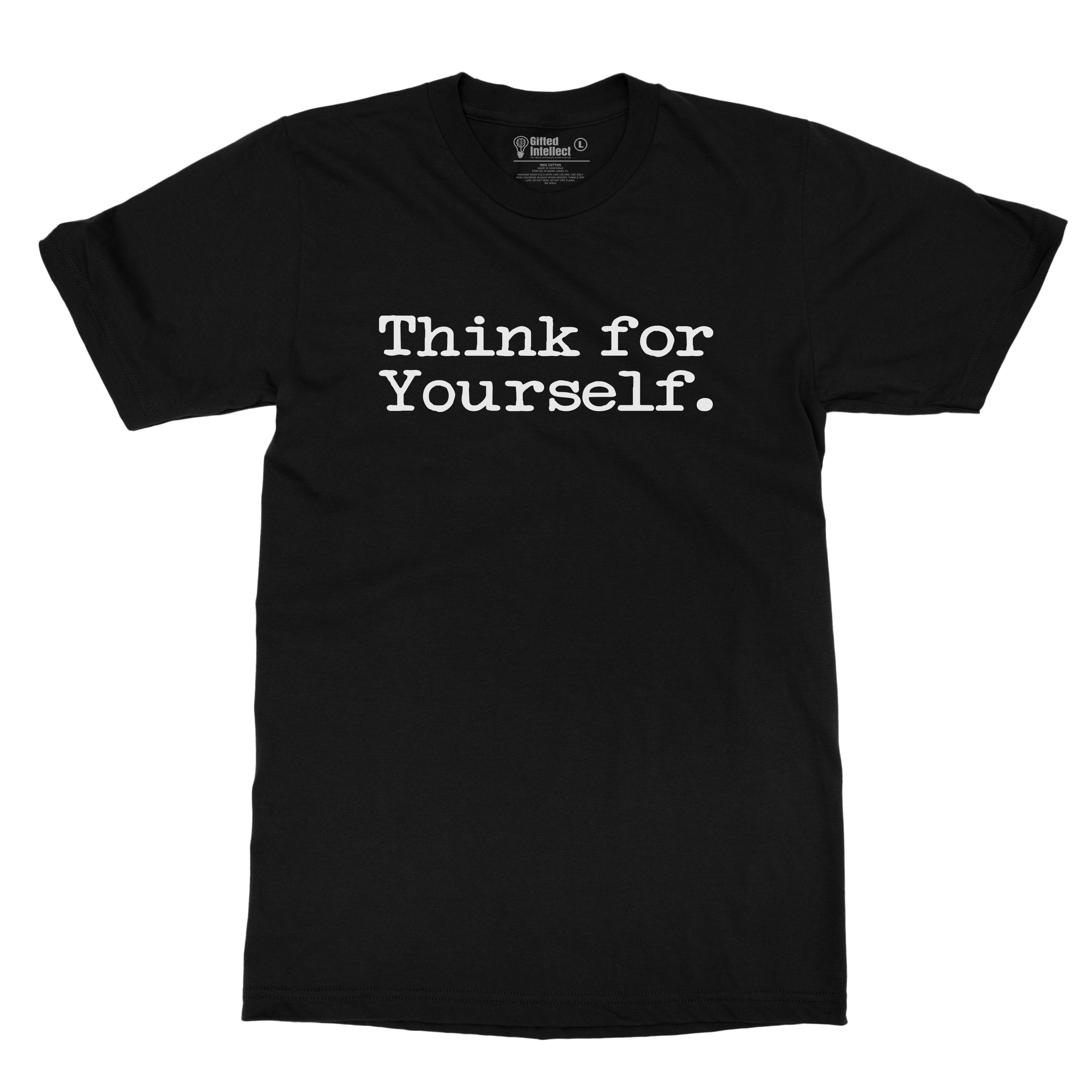 Think For Yourself - Typewriter Tee (Black/White)